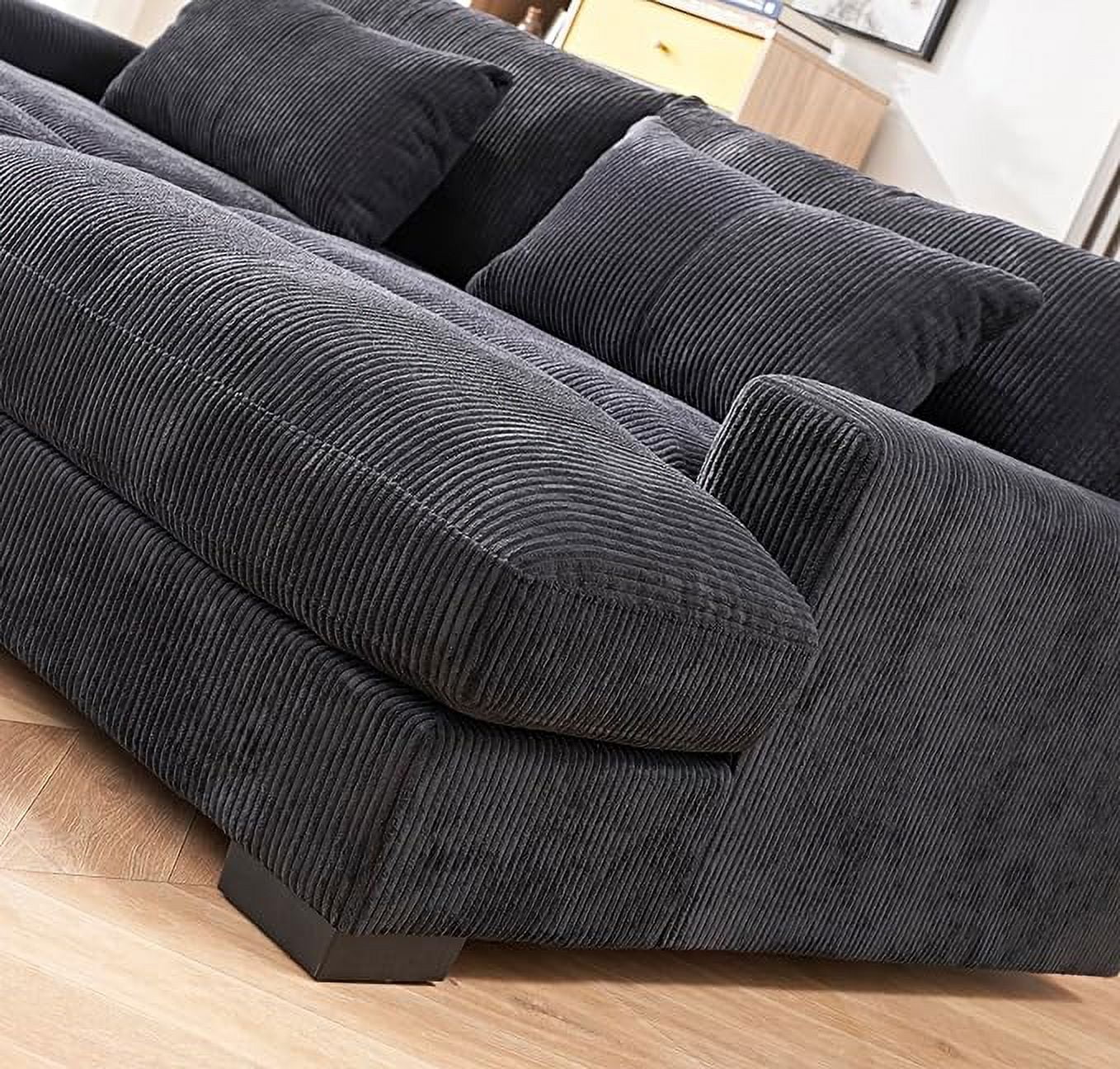 US Pride Furniture 54'' Depth deep seated sofa in Black