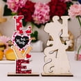 thumbnail image 6 of AOOOWER Valentines Day Wood Love Kiss Tabletop Sign for Festivals Party Table Desk Home Decoration Wedding Ornament and Gifting, 6 of 18