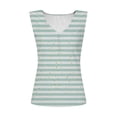 thumbnail image 4 of Bovemsi Camisole Tops for Women Women's Summer V Tie Button Stripe Printed Strip Fabric Loose Casual Tank Top Basic Tanks, 4 of 5