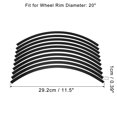 thumbnail image 3 of 20pcs Black Fit 20" Wheel Motorcycle Car Bike Wheel Rim Sticker Strips Reflective Tape, 3 of 6