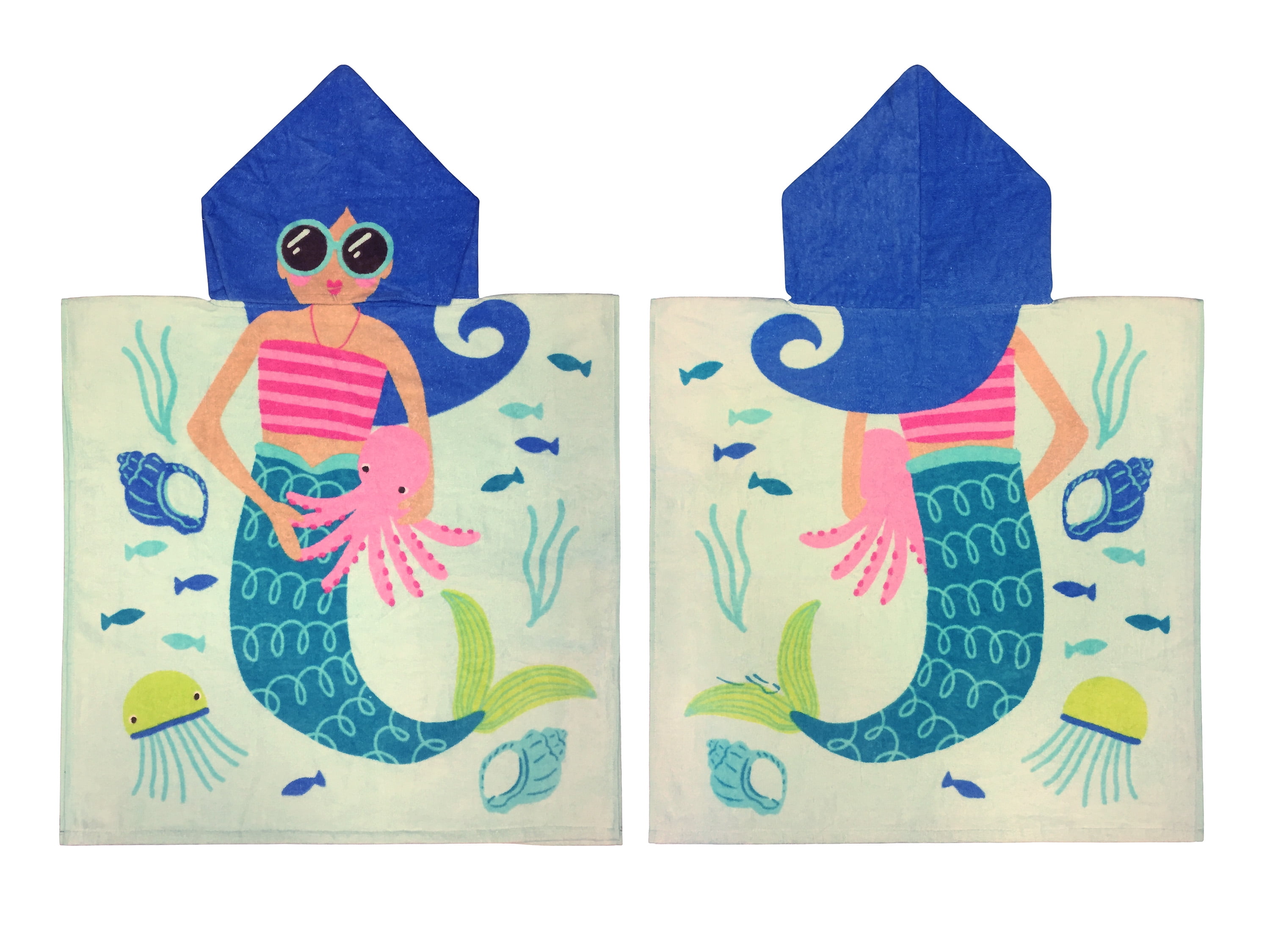 Your Zone Mermaid Hooded Poncho