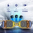 thumbnail image 3 of HOVERSTAR Bluetooth Hoverboard, LBW12A Color cromado o monopatín eléctrico de piel impresa con ruedas intermitentes LED, 3 of 5