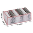 thumbnail image 3 of Foldable Printed Mesh Underwear Shirt Leggings Jeans Drawer Storage Box,Pink, 3 of 3