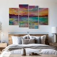 thumbnail image 6 of Elephant Stock Rainbow Skies Wall Art - Horizontal Multi Panel Canvas - Living Room Wall Decor - Beach Multi Panel - Turquoise And Purple Decor By Emily Louise Heard - 68" x 42", 6 of 7