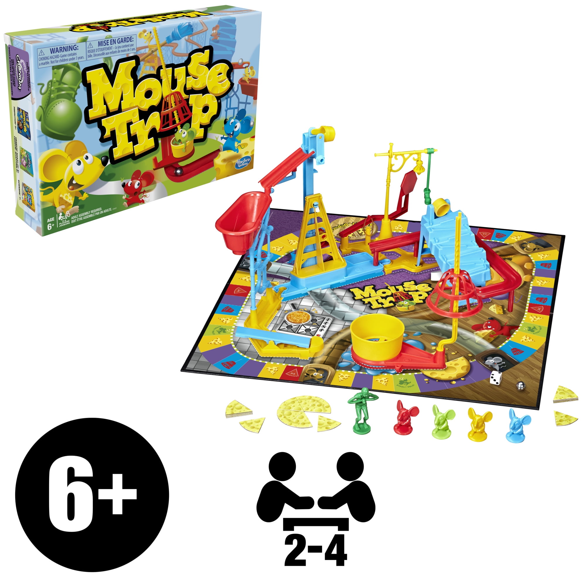 Mouse Trap Kids Board Game, Kids Game for 2-4 Players, Ages 6 and up