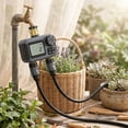 thumbnail image 5 of BXIRSM Brass Inlet Two-Zone Sprinkler Timer, IP55 Weather Resistant Automatic Irrigation Water Timer with Large LCD Display, Dual Outlet Hose Timer for Garden Lawn, 5 of 8