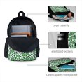 thumbnail image 4 of Zufioo Leopard print St. Patrick's Day Pattern Adult Backpack,Wear-resistant and Breathable Multi-pocket Backpack, Suitable for Travel, Business and Outdoor Activities, 4 of 9