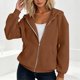 thumbnail image 4 of Neewe Hoodies Shirts for Women Early Fall Long Sleeve Tops Plain Outfits Tops Fashion Full Zip Tees 2025, 4 of 7