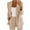 A-Beige, variant on Bloomae Plus Size Women's Two Piece Sets Pants Suits Dressy Business Casual Long Sleeve Notched Lapel One Button Jacket Outfits Professional Blazer Pantsuits Set Work Office Beige L