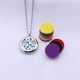 thumbnail image 2 of EeaseMX Collar difusor de aceites esenciales, medallón difusor de aromaterapia, juego de colgante con 10 almohadillas de repuesto de color y cadena (plata), 2 of 8