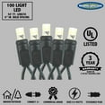 thumbnail image 6 of Novelty Lights 100 Light Warm White LED Christmas Mini Light Set (Black Wire, 50 Feet), 6 of 6