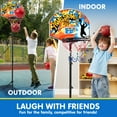 thumbnail image 5 of JOYFY 2.8 ft-6.2 ft Adjustable Kids Basketball Hoop with 4 Balls Toddler Baksetball Goal Toy Indoor Outdoor Basket Ball Game Set for Boys Girls Age 3 4 5 6 7 8 Gift, 5 of 8