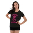 thumbnail image 4 of Stronger Than Yesterday Breast Cancer Womens Fitted Plus Size Graphic Tee Brisco Brands 2X, 4 of 5