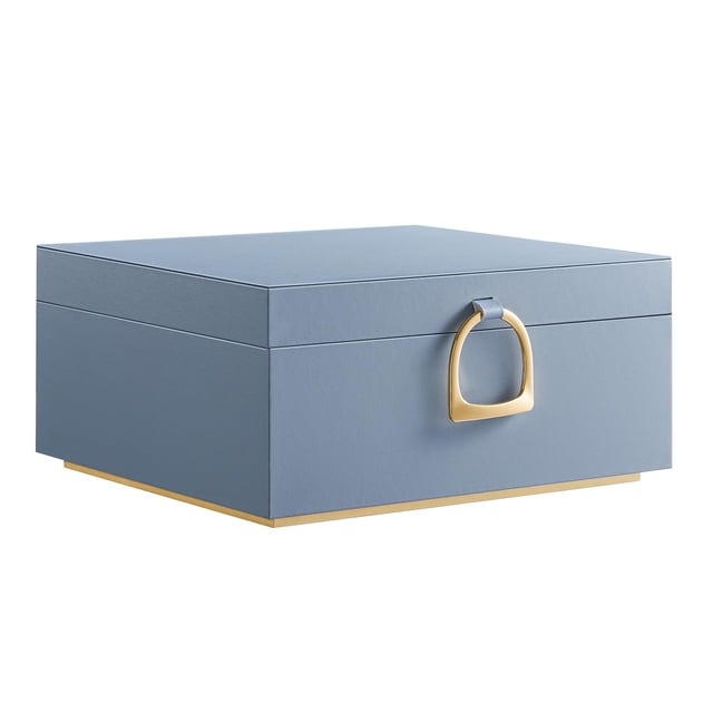 Joyero SONGMICS Misty Blue de 2 capas con asa y bandeja