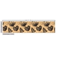 thumbnail image 2 of Ambesonne Leaves Fabric by the Yard Upholstery, Monstera Plants on Stripes, 5 Yards, Black Ginger and White, 2 of 4