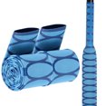 thumbnail image 1 of Paquete de 2 tubos termocontraíbles de 3.3 pies, 1.38" de diámetro, para cañas de pescar, 35 mm, envoltura de agarre impermeable antideslizante para deportes y fitness, patrón ovalado azul, 1 of 6