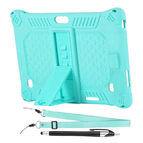 Shock Proof Back Cover for Tablet,Soft Portable Protective Cover,Moderness Case,Silicone Tablet Case with Pen & Shoulder Strap,Protective Case With Strap,Handle Stand Friendly Proof Cover,9.4"x6.7"