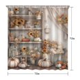 thumbnail image 5 of Rustic Pumpkin Fall Happy Thanksgiving (42) Shower Curtains,Reusable Bath Curtain with Hooks Vintage Polyester Fabric Curtains for Thanksgiving Day Fall Party Home Decor, 5 of 5