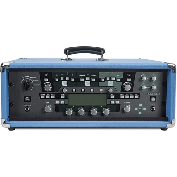 Sound Town Vintage 3U Amp Rack Case, 12.5" Depth with Rubber Feet, Dust Cover, Kickstand, Beau Blue (STVRC-3BL)