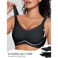 thumbnail image 3 of Camiseta Wireless Bra OEAK V Mesh con soporte cómodo, negra, 2XL, 3 of 7