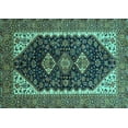 thumbnail image 1 of Ahgly Company Indoor Rectangle Oriental Turquoise Blue Industrial Area Rugs, 5' x 7', 1 of 4