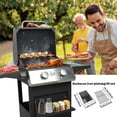 thumbnail image 3 of Mondawe 2 Burner Stainless Steel Outdoor Barbecue Gas Grill with wheels, 3 of 8