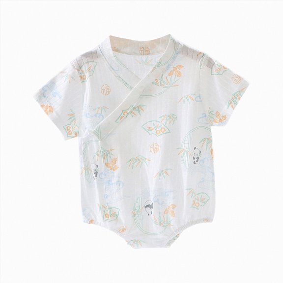 CAUYDY Infant Boy Romper Preemie Short Sleeve Sleepers for Girl Newborn Comfy Pajamas Spring Summer Baby Clothes 0-3M 6-9M 12-18M Sizes 12-18 Months,White