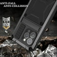 thumbnail image 5 of Metal Case Compatible with iPhone 15 Pro Phone Case with Screen Protector,Aluminium 3 Layers Shockproof Dustproof Protective Silicone Case for iPhone 15 Pro Case with Stand Metal-Black, 5 of 12