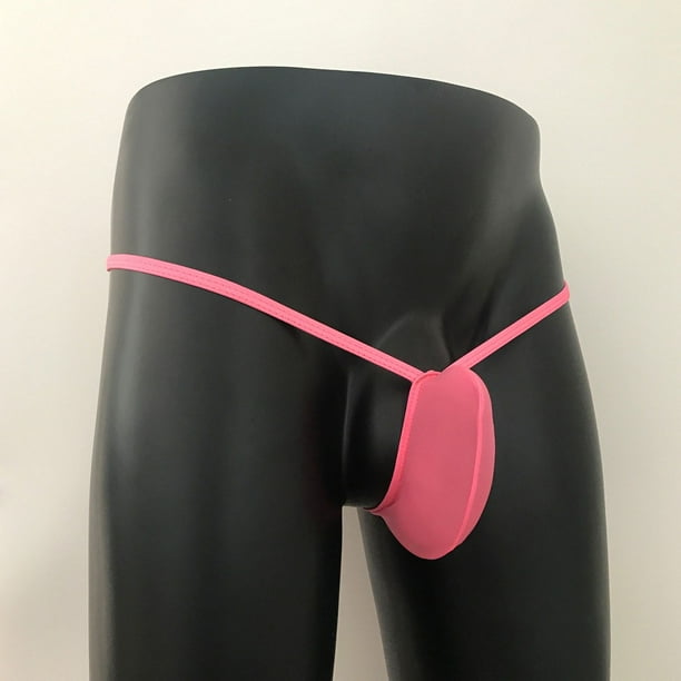 Tangas de ropa interior para hombre, tangas de seda helada, sin marcas