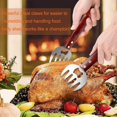 thumbnail image 3 of Meat Shredding Claws Stainless Steel Pulled Pork Shredder For Bbq Shredding Pulling Handing Lifting & Serving Pork Turkey Chicken With Long Wood Handl, 3 of 5