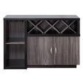thumbnail image 3 of Elm Buffet Credenza Bar with Wine Rack, Distressed Gray, 3 of 7