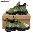 thumbnail image 1 of Zapatos planos con estampado de gatito de dibujos animados para mujer, zapatillas deportivas casuales de moda, zapatillas clásicas para correr con cordones, 1 of 6