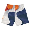 thumbnail image 7 of FORMRS Boys Swim Trunks Quick Dry Mesh Liner Boardshorts Sizes XS-XL, Blue Abstract Wavy, 7 of 7