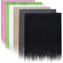 1 Bag 6Pcs 6 Colors Faux Fur Fabric 10"x10" Shaggy Fur Square Patches Fluffy Cuts Craft for Cosplay Chair Cover Seat Cushion Costume Rugs Christmas Gnomes Decors Black White Pink