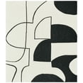 thumbnail image 5 of SAFAVIEH Cleon Contemporary Black/Ivory Abstract Cotton Throw, 50" x 60", 5 of 6