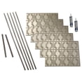thumbnail image 1 of FASÄDE Chain Decorative Vinyl Backsplash 15 sq ft Kit in Brushed Nickel, 1 of 7