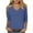 Dark Blue, variant on Dvprdro Women's Casual 3/4 Sleeve Off-Shoulder Tops Trendy V-Neck Solid Cut Out Comfortable Stylish Tops for Women Light Purple XL