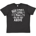 thumbnail image 3 of Inktastic Brave Smart Loyal Kind Fun Loved All of the Above Youth T-Shirt, 3 of 5
