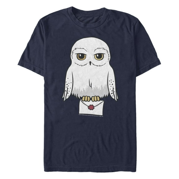 Men's Harry Potter Cartoon Hedwig Letter  Graphic T-Shirt