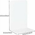 thumbnail image 1 of Apuakthei - Paquete de 6 sujetalibros de metal blanco para estantes, sujetalibros resistentes para sujetar libros, blocs de notas para estantes, libros pesados, decorativos, para el hogar, la, 1 of 5