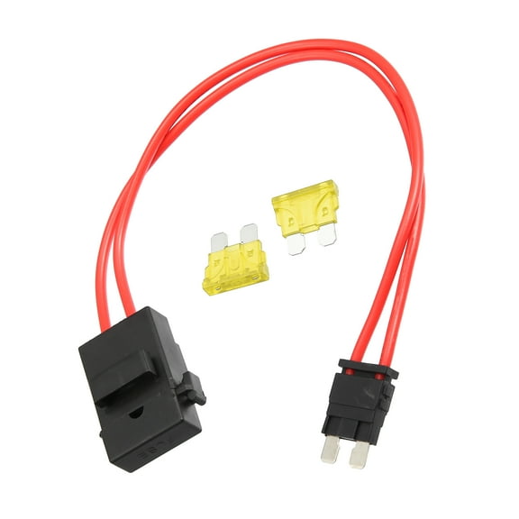32V Standard Fuse Adapter Tap Fuse Kit with 2pcs 20A Blade Style Fuses for Cars Boats