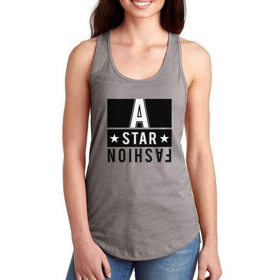 A Star Fashion Banner Racerback Tank Women -Image by Shutterstock, Female Small