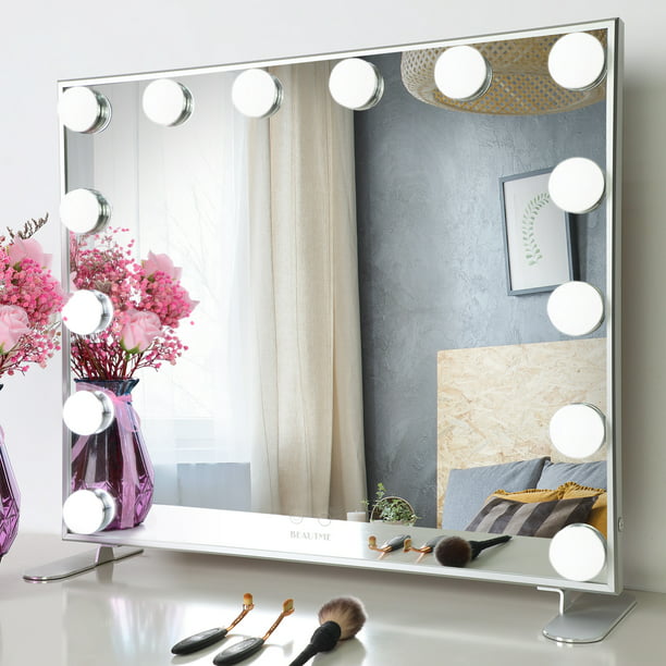 Beautme Vanity Hollywood Makeup Mirror, Fenchilin Hollywood Makeup Mirror With Bluetooth