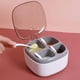 thumbnail image 2 of Four Seasoning Box with Lid,4 Compartments Seasoning Square Box with Cover,Multifunction Four Kitchen Compartment Condiment Spice Box Moisture-Proof Spice for Kitchen (White), 2 of 5
