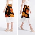 thumbnail image 4 of Maple Leaves Women's Chiffon Beach Dress with Polyester Straps - Summer Dress for Beach vibes, 4 of 6