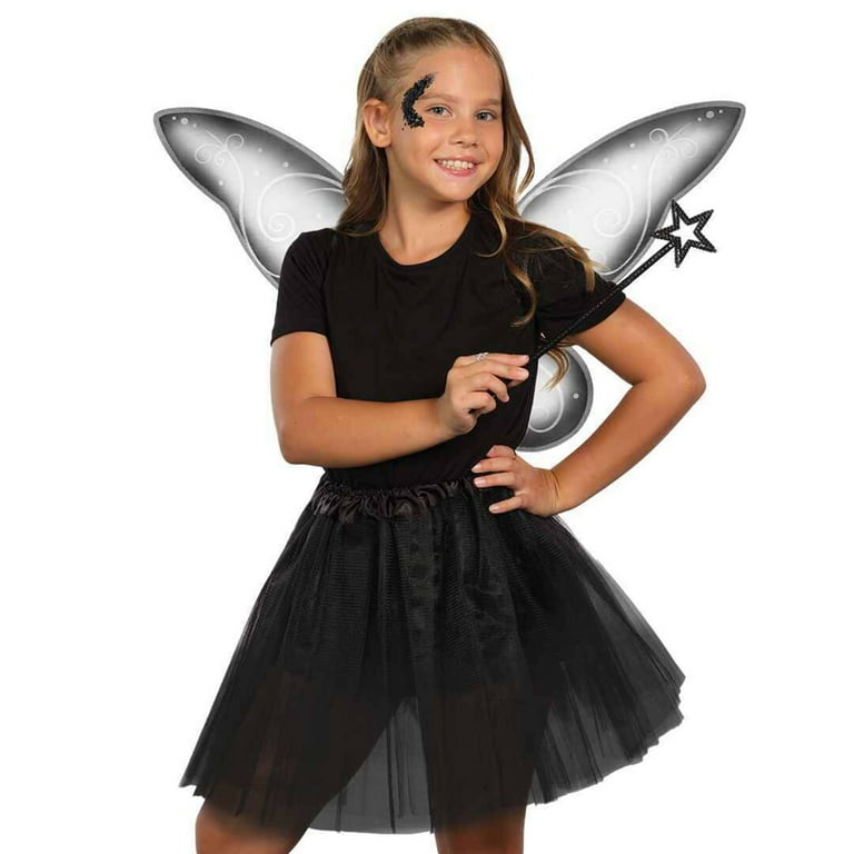 Black fairy wings and cheap wand