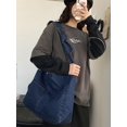 thumbnail image 4 of Kukuzhu Unisex Denim Shoulder Bag Canvas Crossbody Bag for Women Men Knot Tote Bag Casual Aesthetic Messenger Bag Large Hobo Bag, 4 of 7