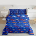 thumbnail image 2 of Castle Fairy Cartoon Car Boy Full Size Comforter Sets 3-Piece,Car Theme Bedding Comforter Set,Transportation Theme Lightweight Bedding Sets,Super Cozy Room Decor,Reversible, 2 of 8