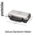 thumbnail image 2 of Sandwichera Deluxe Proctor Silex Acero Inoxidable Placas Antiadherentes, 2 of 8