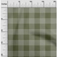 thumbnail image 1 of oneOone Georgette Viscose Olive Green Fabric Gingham Check Dress Material Fabric Print Fabric By The Yard 42 Inches Wide, 1 of 4